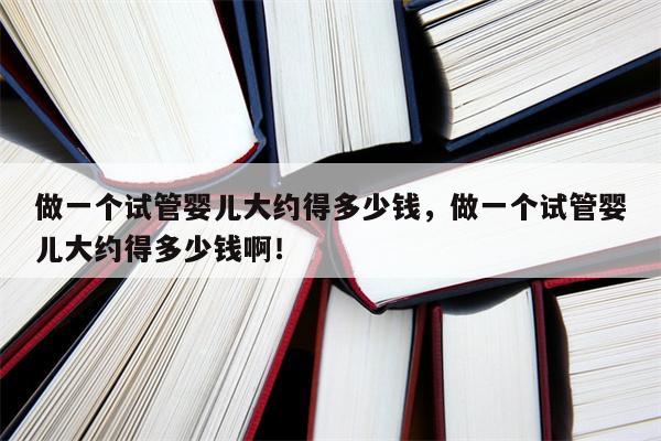 做一个试管婴儿大约得多少钱，做一个试管婴儿大约得多少钱啊！