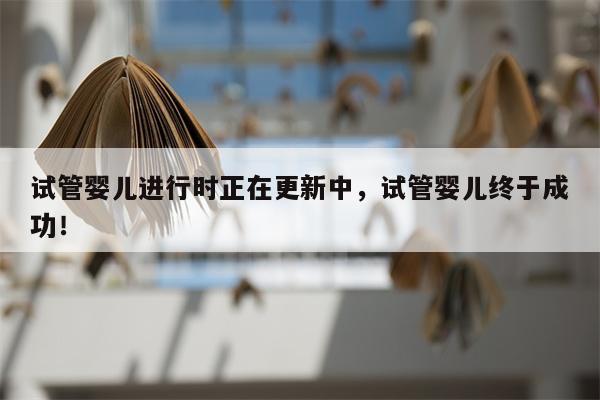 试管婴儿进行时正在更新中，试管婴儿终于成功！